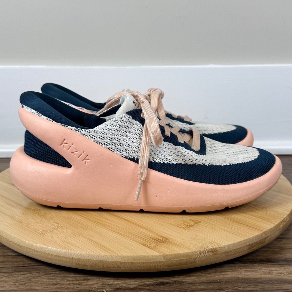 Kizik Roamer‎ Bahama Women's Size 8 Walking Shoes Hands Free Sneakers Pink/Blue